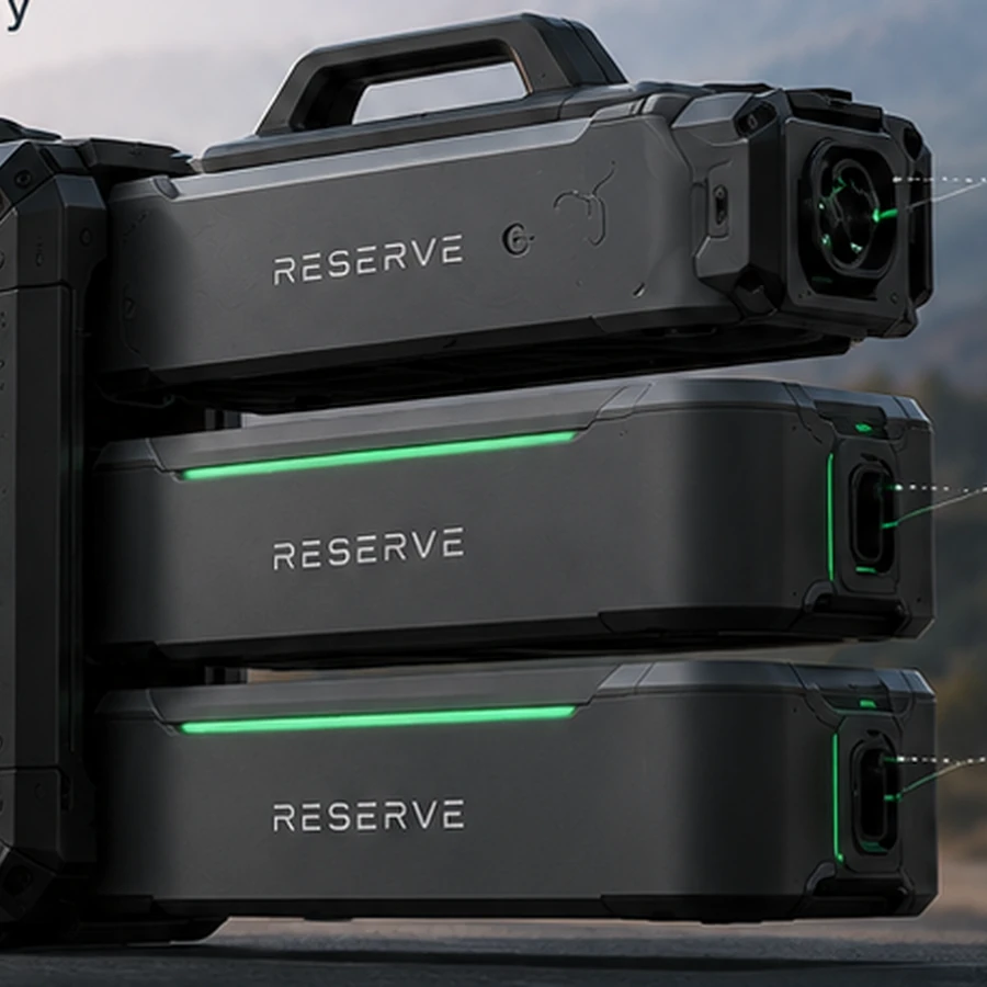 Exploded view of RESERVE control and battery modules